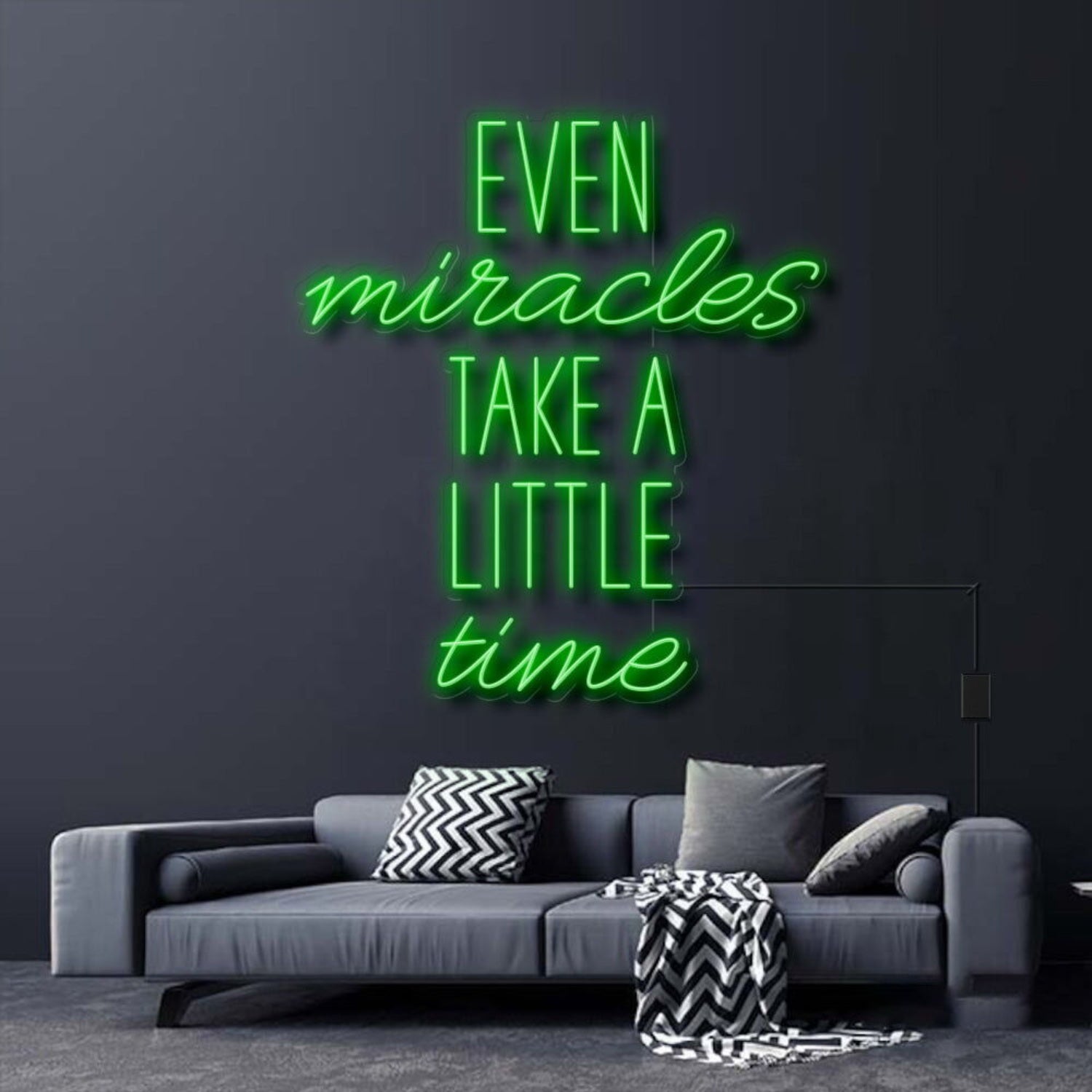Even Miracles Take A Little Time Led Neon Sign | Shineneon