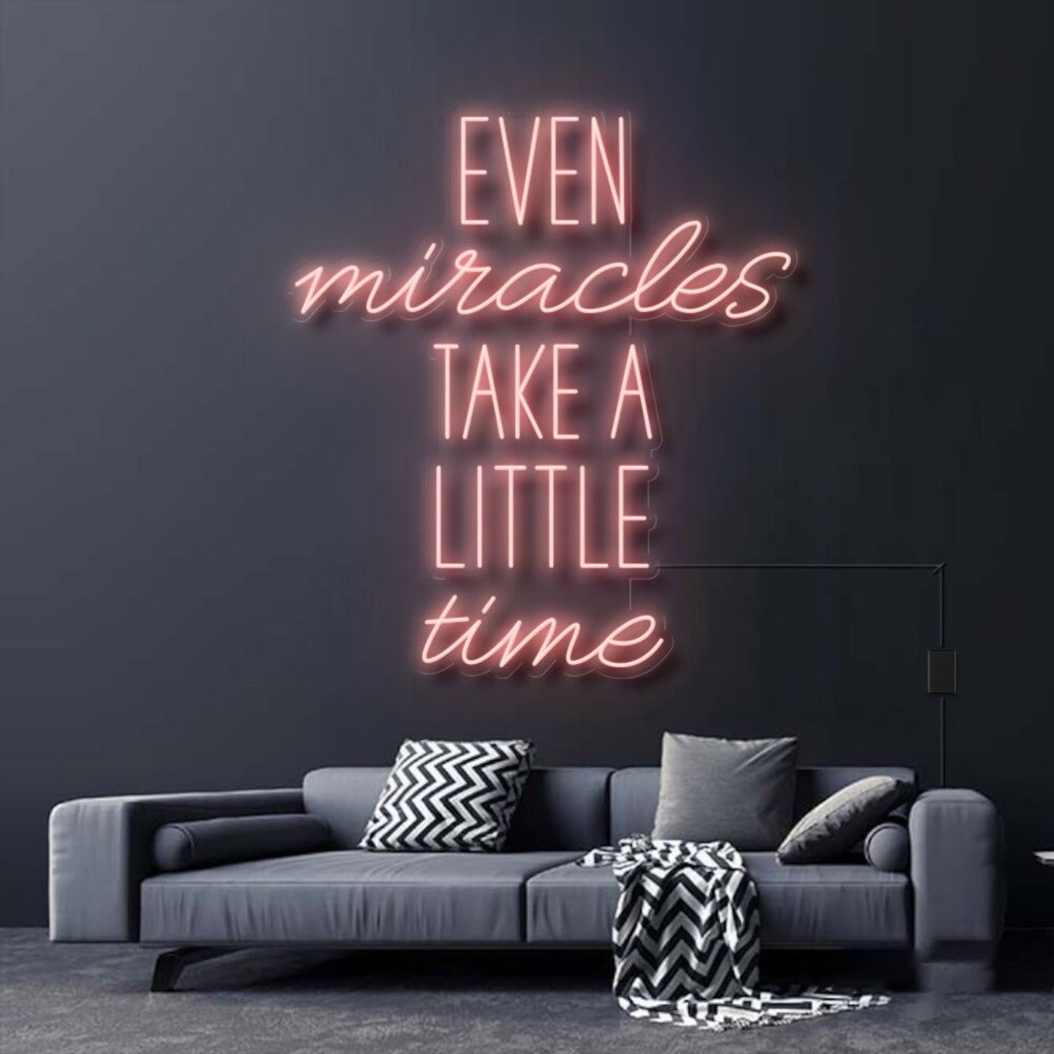Even Miracles Take A Little Time Led Neon Sign | Shineneon