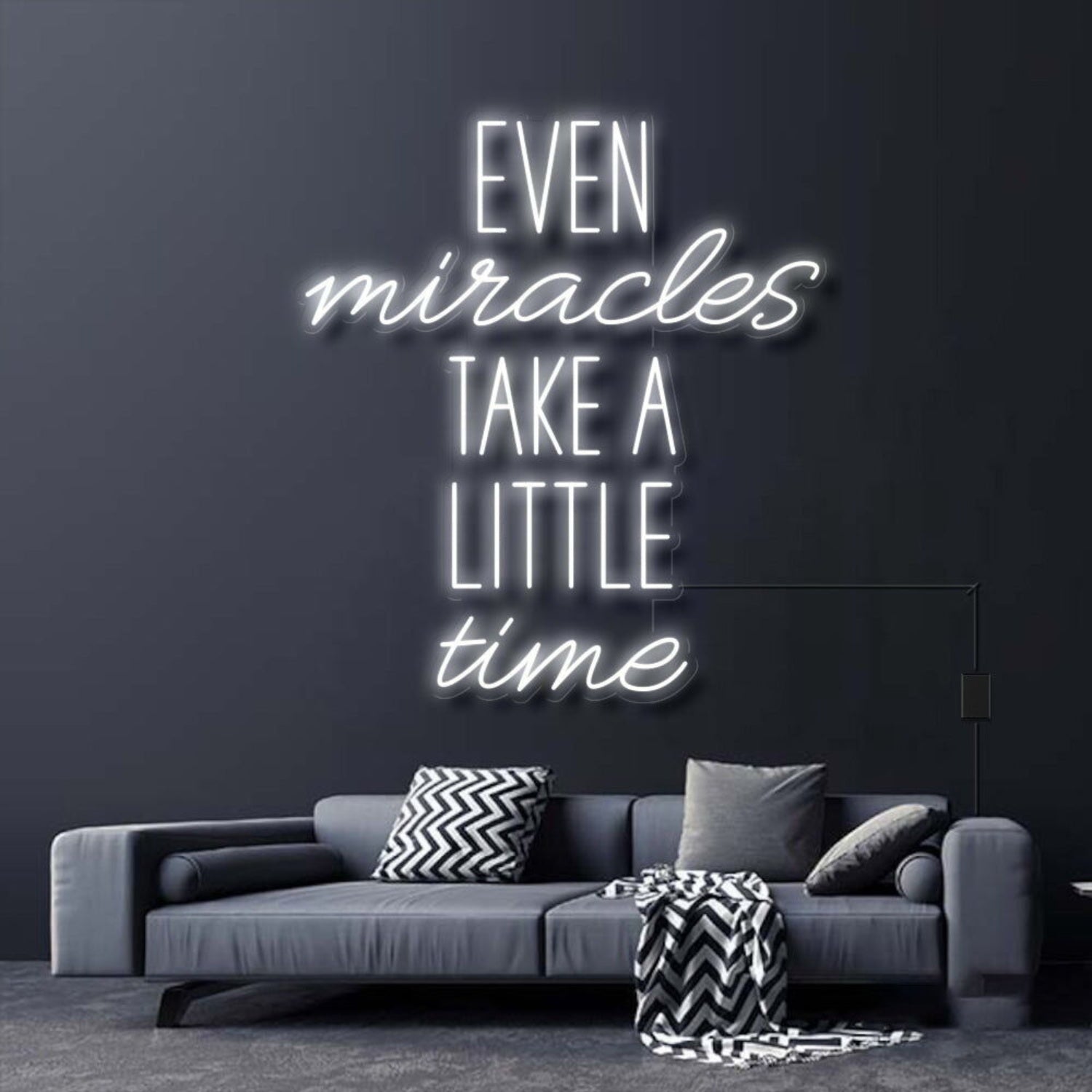 Even Miracles Take A Little Time Led Neon Sign | Shineneon