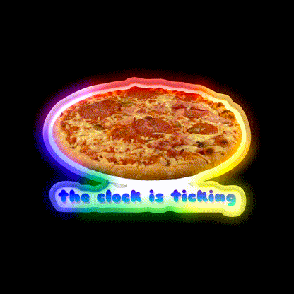 Even My Clock Is Ticking Fast Food Led Neon Sign For Burger Place Rgb Color - LED neon sign close-up detail