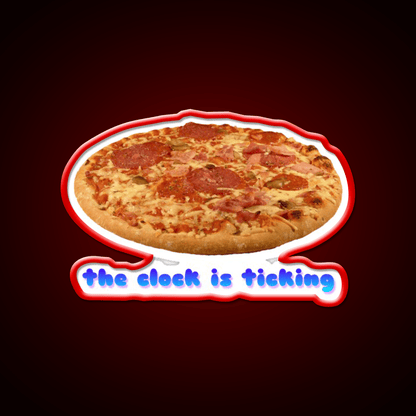 Even My Clock Is Ticking Fast Food Led Neon Sign For Burger Place Rgb Color - Shineneon