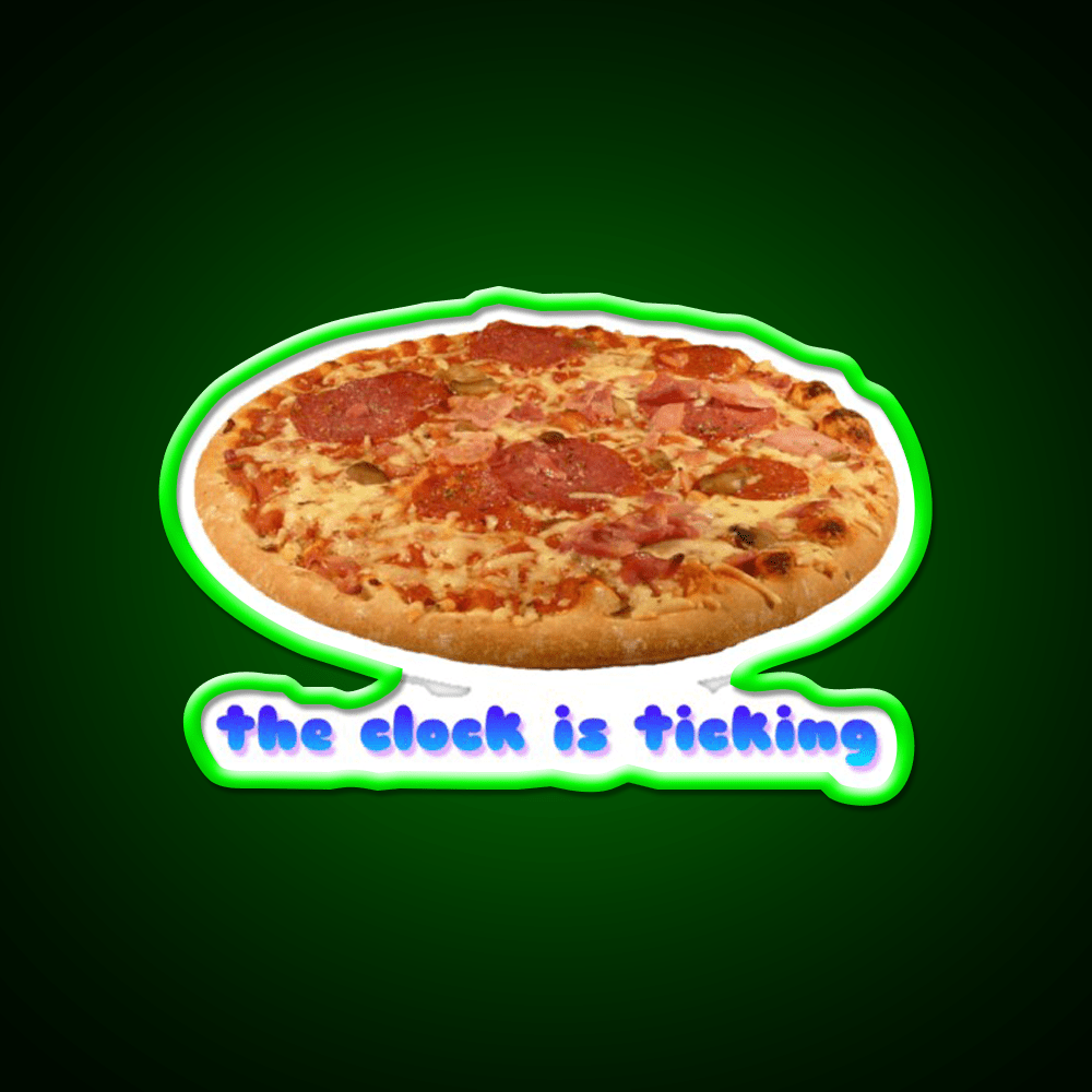Even My Clock Is Ticking Fast Food Led Neon Sign For Burger Place Rgb Color - Shineneon