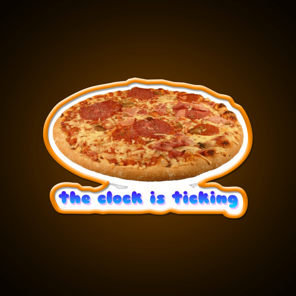 Even My Clock Is Ticking Fast Food Led Neon Sign For Burger Place Rgb Color - Shineneon