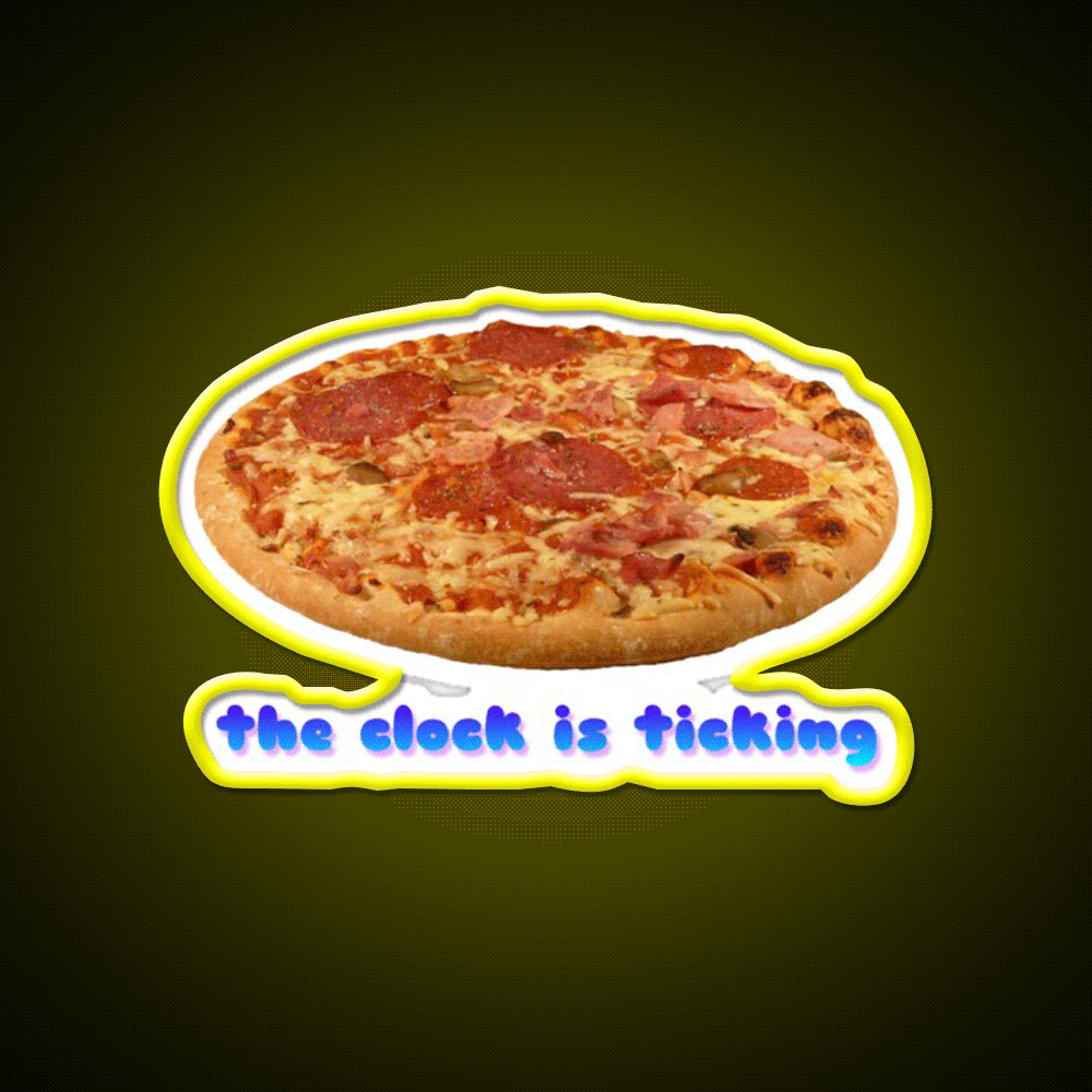 Even My Clock Is Ticking Fast Food Led Neon Sign For Burger Place Rgb Color - Custom LED neon sign front view