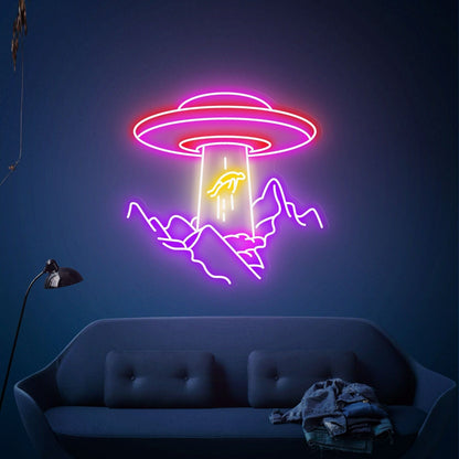 Evenings Bedroom Ufo Sign Fenchanting Wall Art - Shineneon