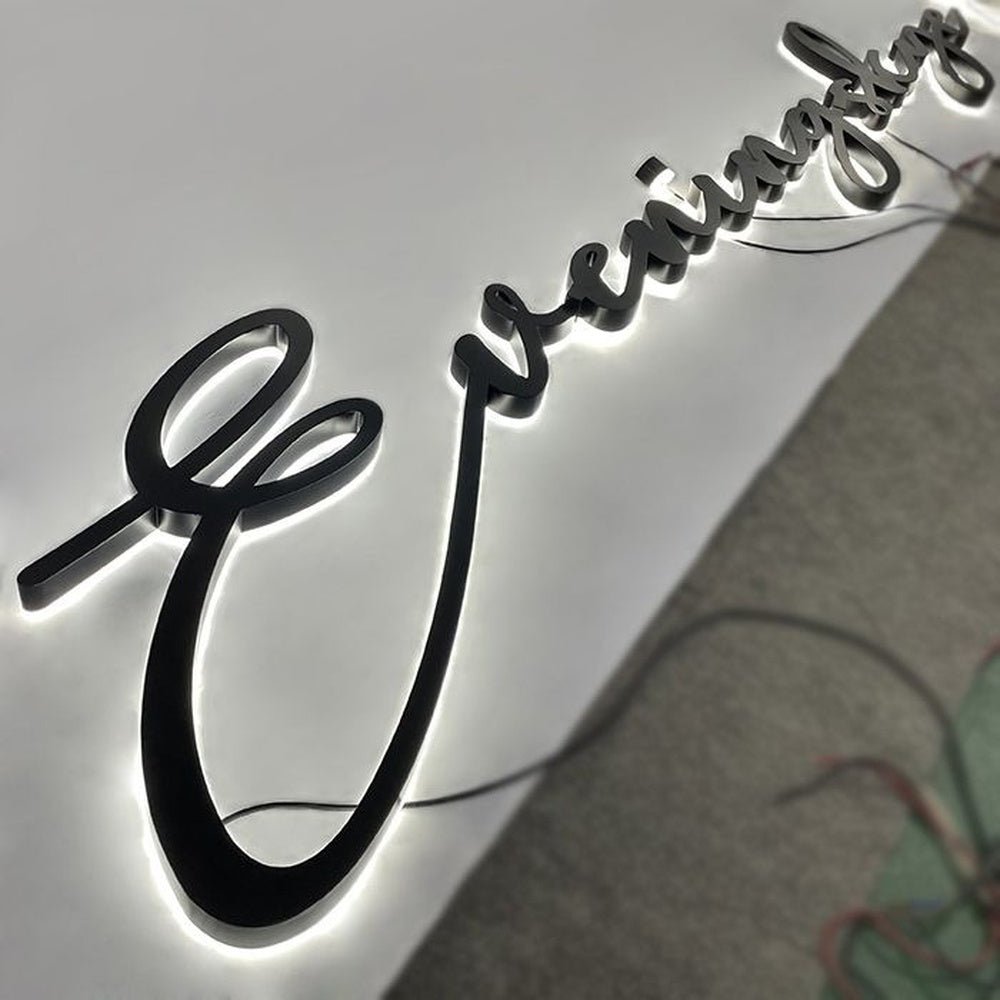Eveningshop 3D Backlit Channel Letters Led Light Sign - Shineneon
