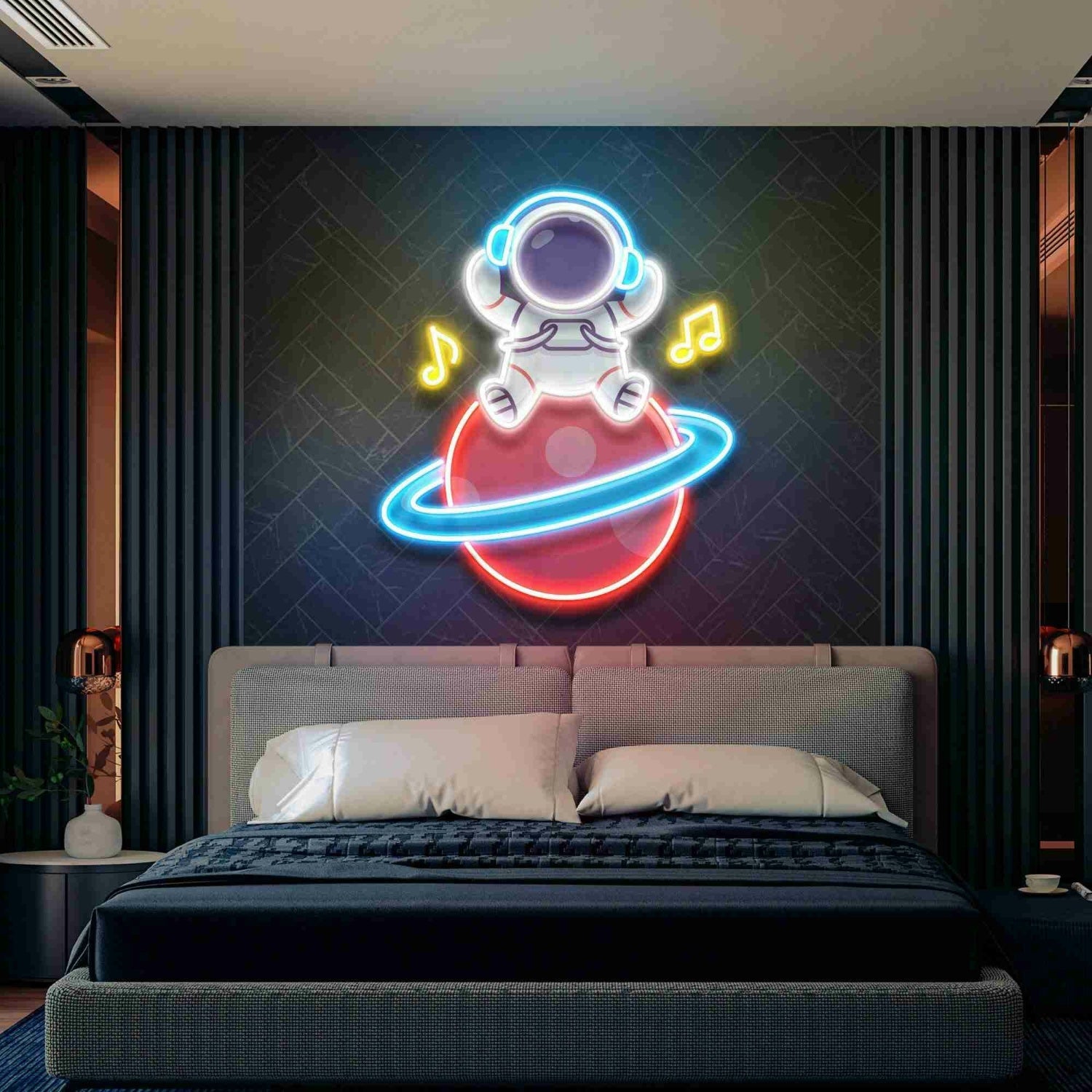 Events Music Astronaut Custom Led Uv Led Neon Sign Artwork - Shineneon