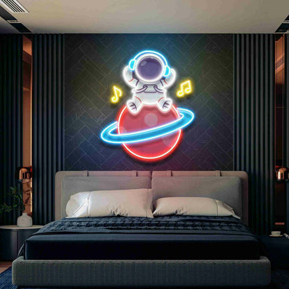 Events Music Astronaut Custom Led Uv Led Neon Sign Artwork - Shineneon