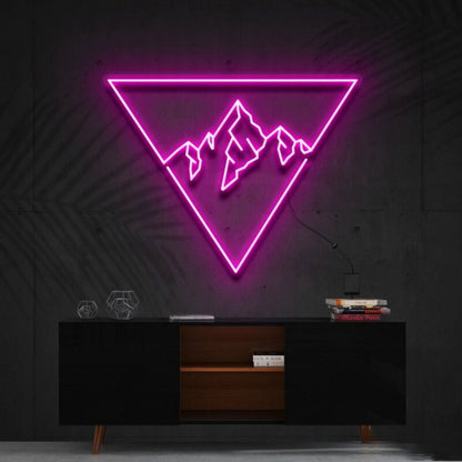 Everest Triangle Led Neon Sign For Nature And Adventure Lovers - Shineneon