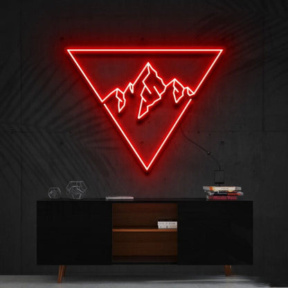 Everest Triangle Led Neon Sign For Nature And Adventure Lovers - Shineneon