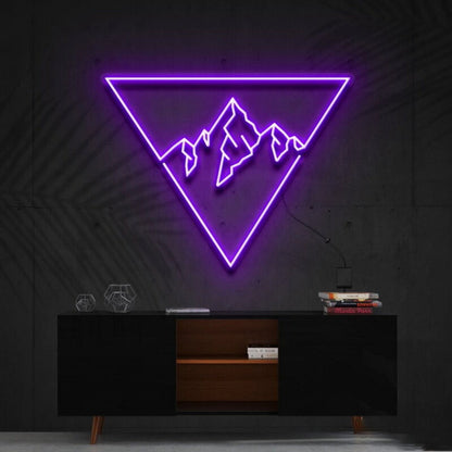 Everest Triangle Led Neon Sign For Nature And Adventure Lovers - Shineneon