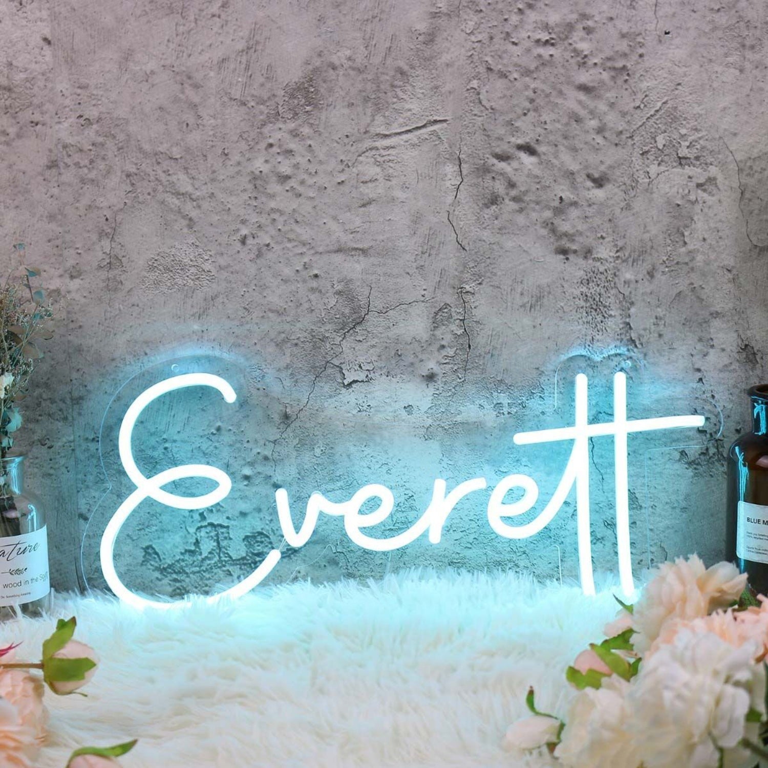 Everett Blue Name Led Neon Sign - Shineneon