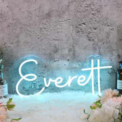 Everett Blue Name Led Neon Sign - Shineneon