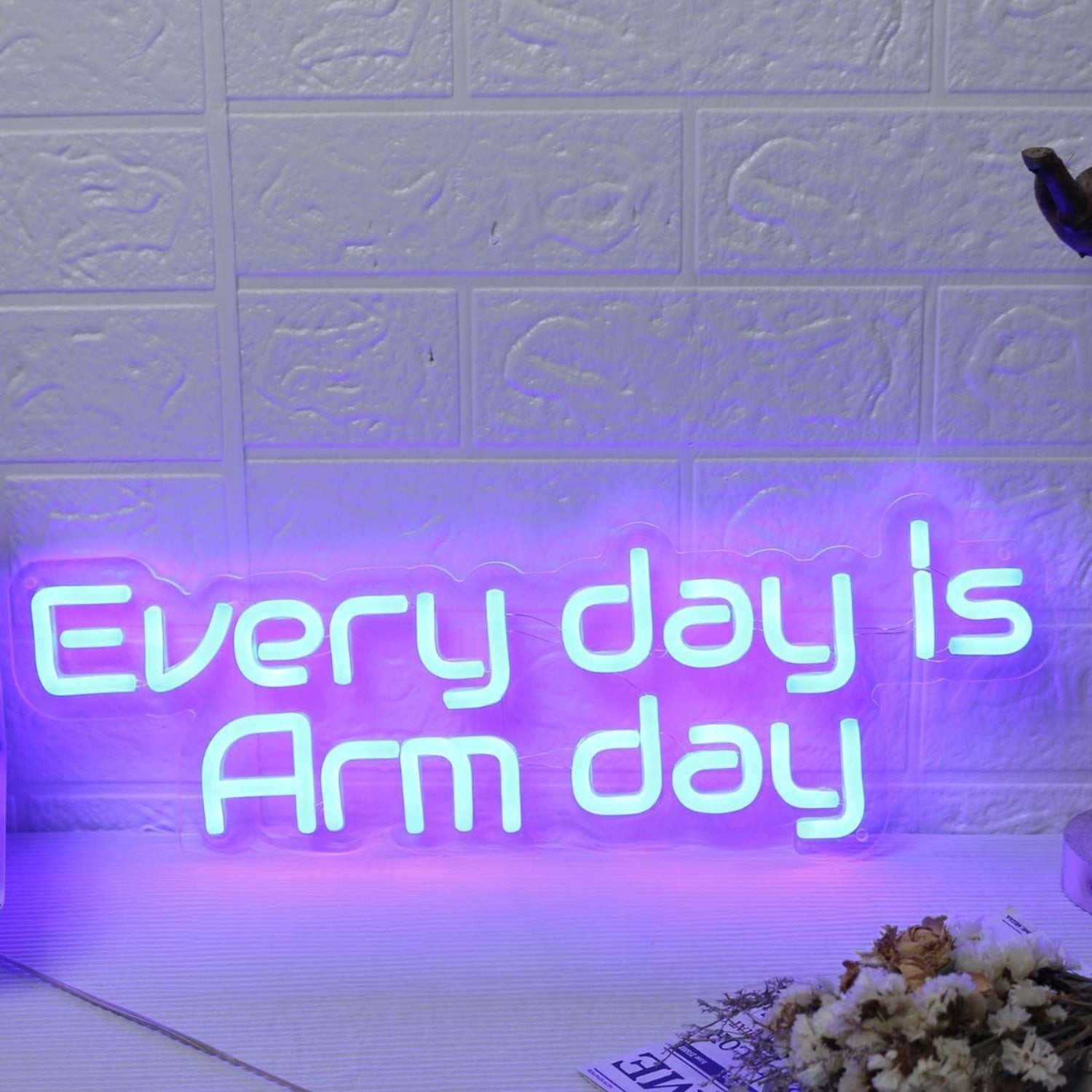 Every Day Is Arm Day Blue Led Neon Sign - Shineneon