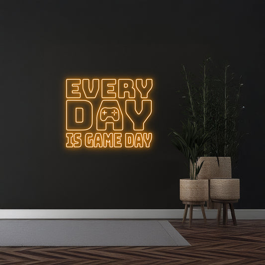 Every Day Is Game Day Neon Light Gaming Room Led Wall Decor