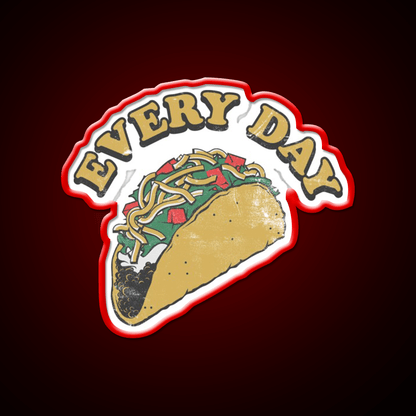 Every Day Is Taco Tuesday Taco Led Neon Sign Mexican Food Sign Rgb Color - Shineneon