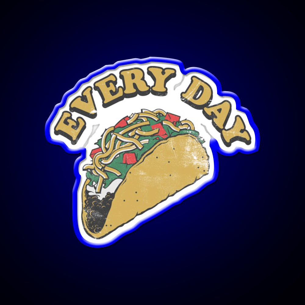 Every Day Is Taco Tuesday Taco Led Neon Sign Mexican Food Sign Rgb Color - Shineneon