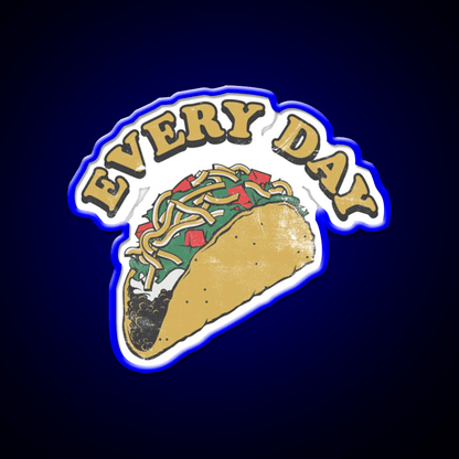 Every Day Is Taco Tuesday Taco Led Neon Sign Mexican Food Sign Rgb Color - Shineneon