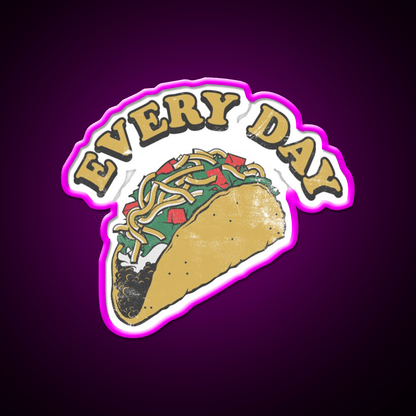 Every Day Is Taco Tuesday Taco Led Neon Sign Mexican Food Sign Rgb Color - Shineneon