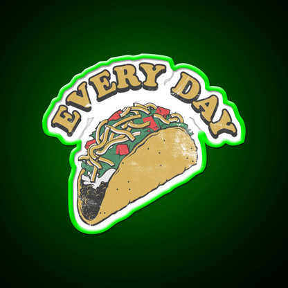 Every Day Is Taco Tuesday Taco Led Neon Sign Mexican Food Sign Rgb Color - Shineneon