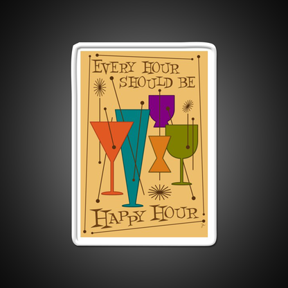 Every Hour Should Be Happy Hour Cocktail Bar Decor Led Neon Sign Rgb Color - LED neon sign view 11