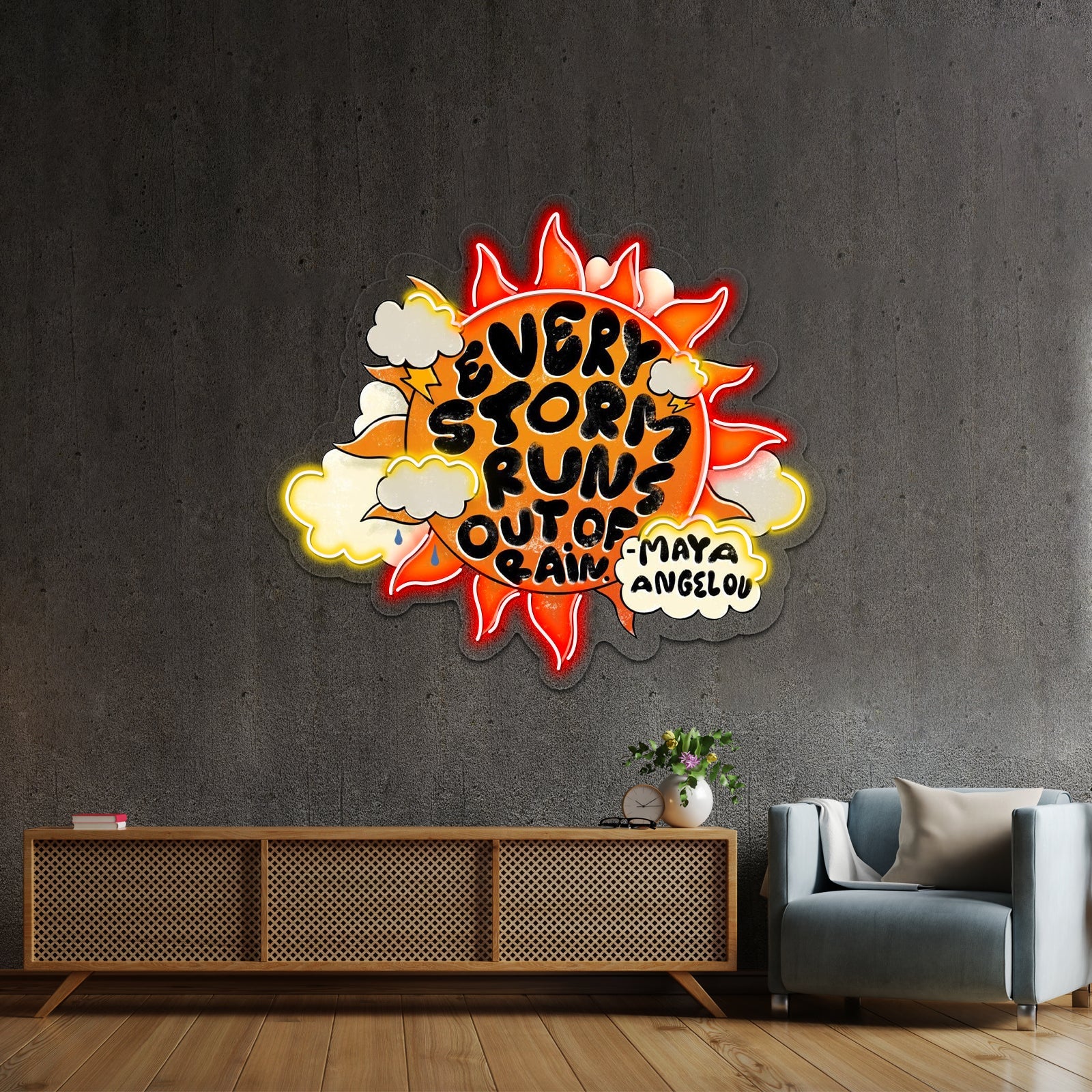 Every Storm Runs Out Of Rain Room Lights Neon - Shineneon