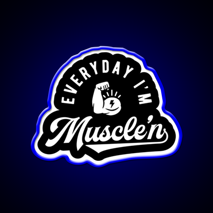 Everyday Im Musclen Gym Fitness Led Neon Sign Rgb Color - LED neon sign view 5