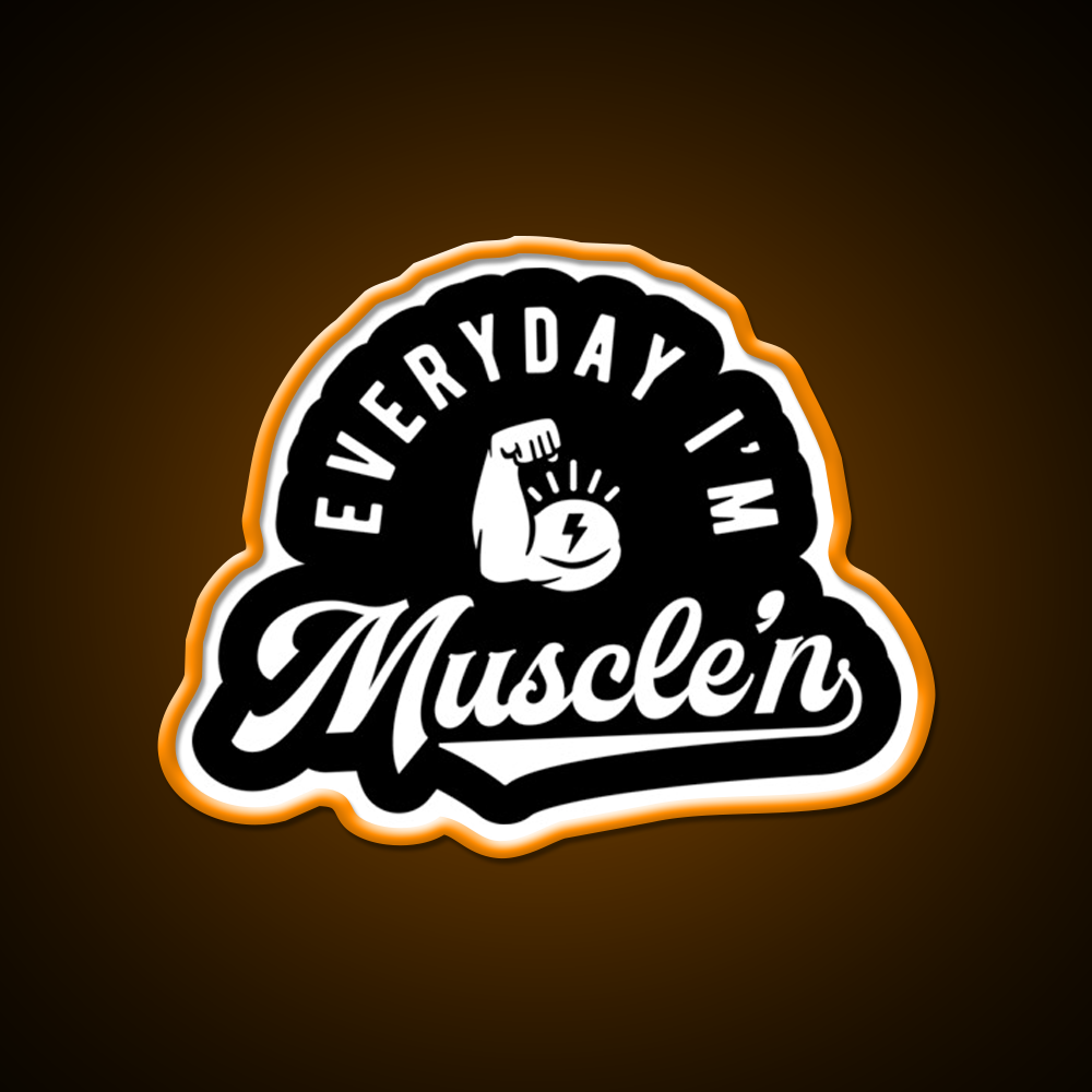 Everyday Im Musclen Gym Fitness Led Neon Sign Rgb Color - LED neon sign view 6