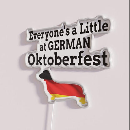 Everyones Little German At Oktoberfest Dachshund Rgb Led Neon Sign - Shineneon