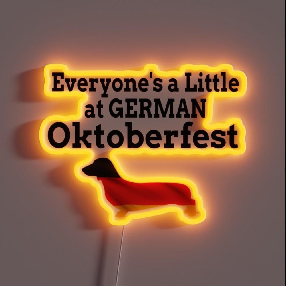 Everyones Little German At Oktoberfest Dachshund Rgb Led Neon Sign - Shineneon