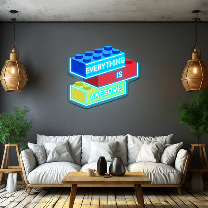 Everything Is Awesome Artwork Custom Neon Led Sign