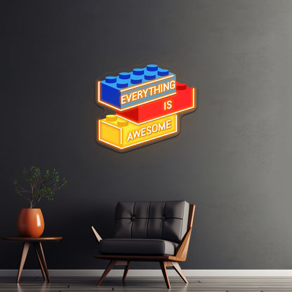 Everything Is Awesome Artwork Custom Neon Led Sign