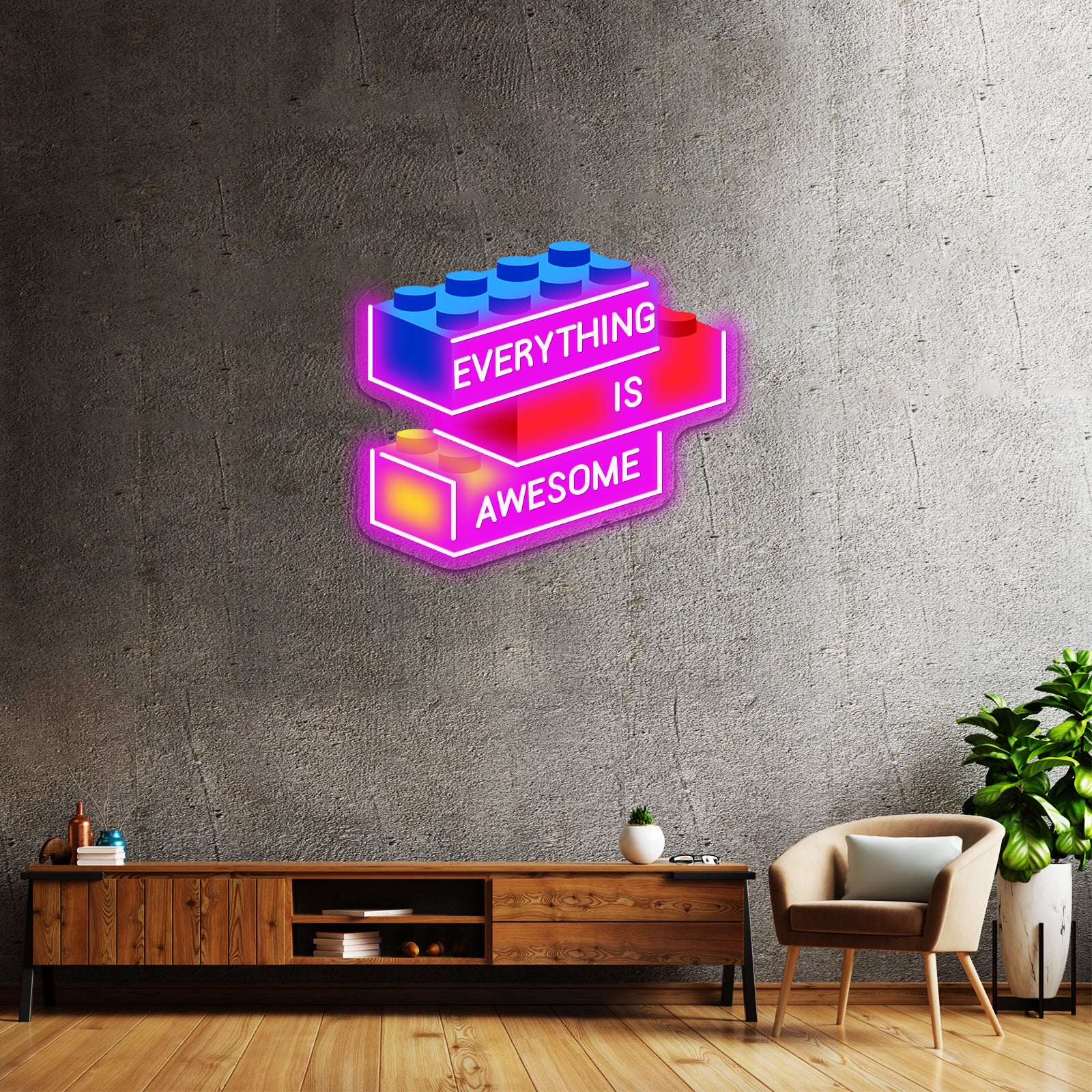 Everything Is Fine Artwork Custom Neon Led Sign