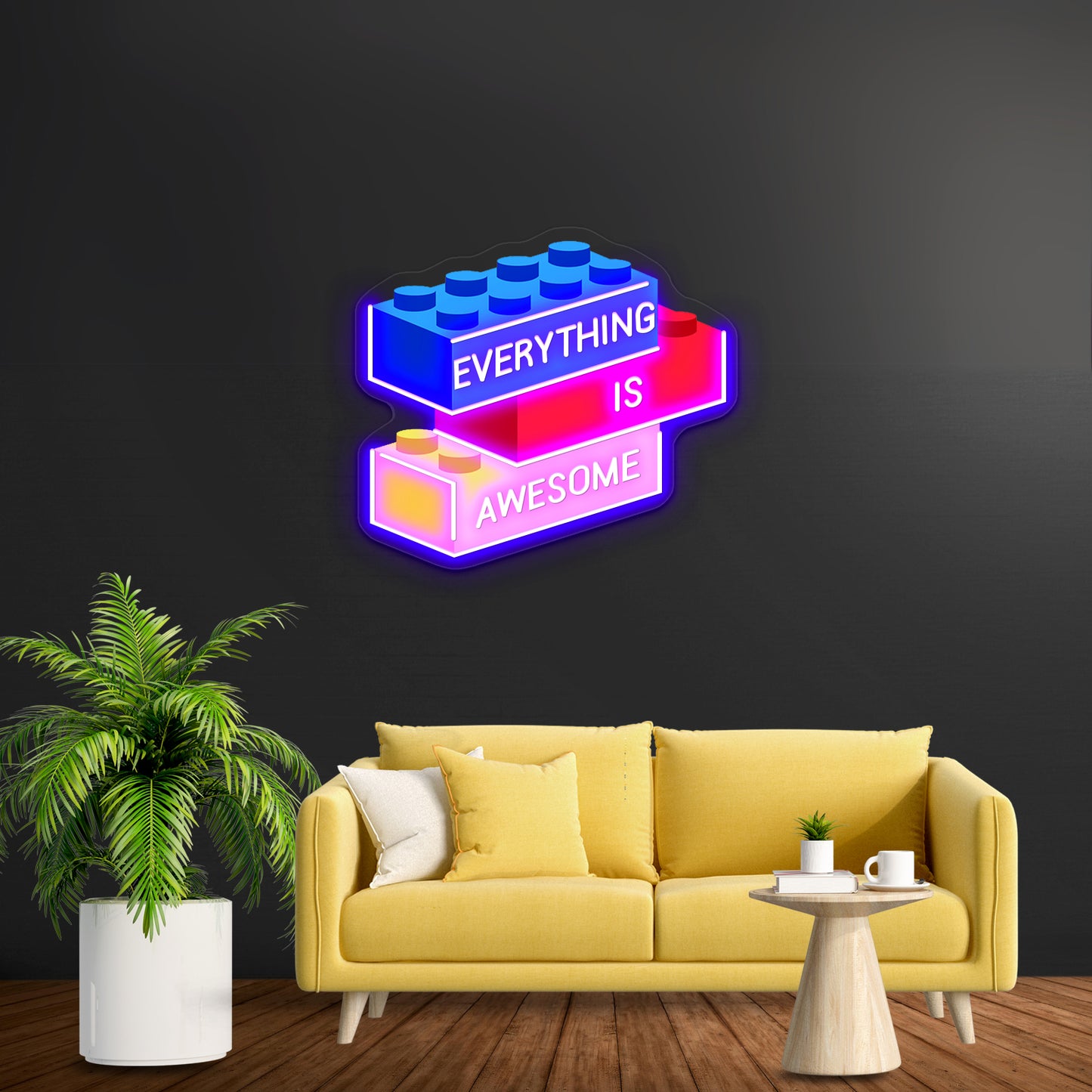 Everything Is Awesome Artwork Custom Neon Led Sign