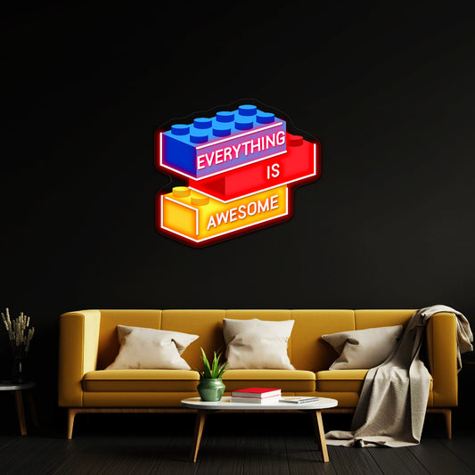 Everything Is Awesome Artwork Custom Neon Led Sign