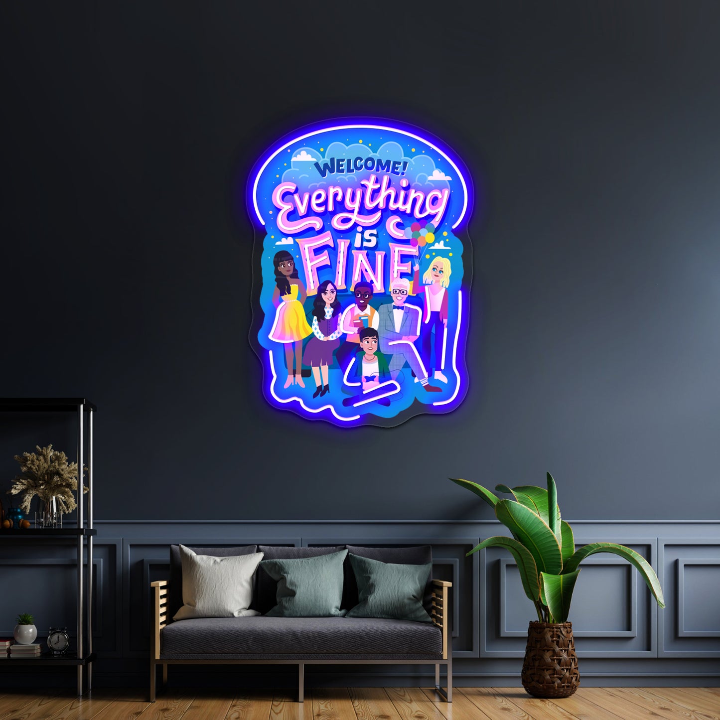 Everything Is Fine Artwork Custom Neon Led Sign