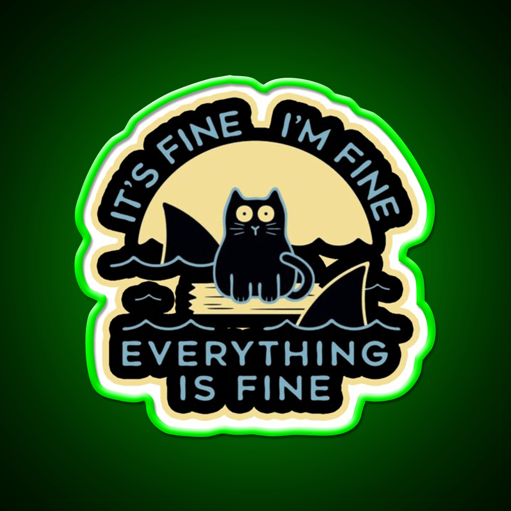 Everything Is Fine Welcome Led Neon Sign Open Sign Rgb Color - Shineneon
