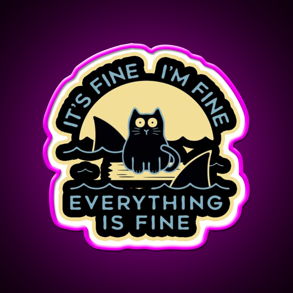 Everything Is Fine Welcome Led Neon Sign Open Sign Rgb Color - Shineneon