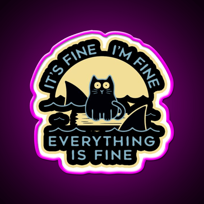 Everything Is Fine Welcome Led Neon Sign Open Sign Rgb Color - Shineneon