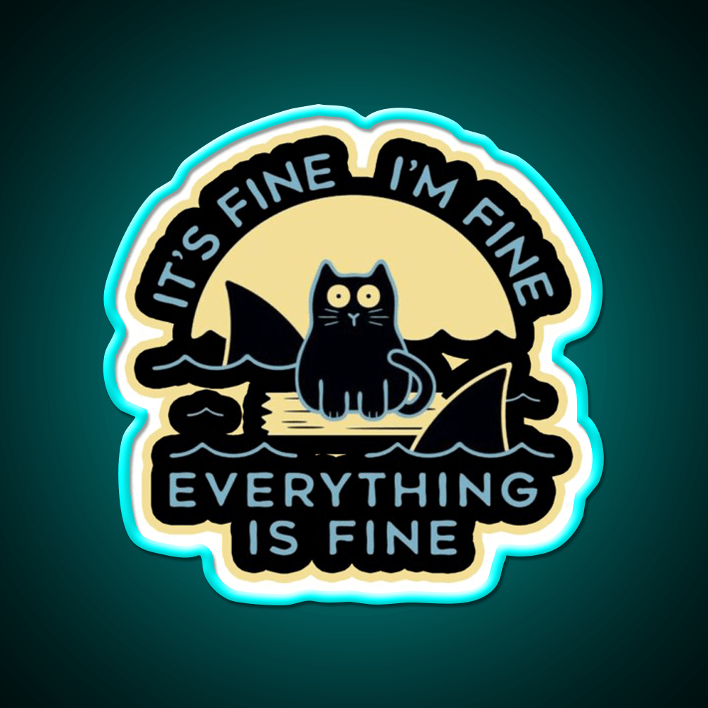 Everything Is Fine Welcome Led Neon Sign Open Sign Rgb Color - Shineneon