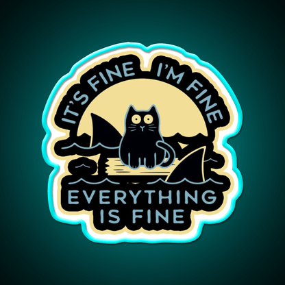 Everything Is Fine Welcome Led Neon Sign Open Sign Rgb Color - Shineneon