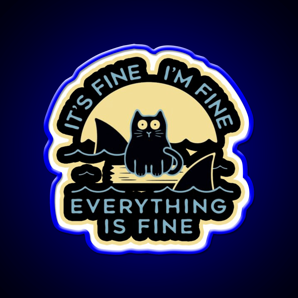 Everything Is Fine Welcome Led Neon Sign Open Sign Rgb Color - Shineneon