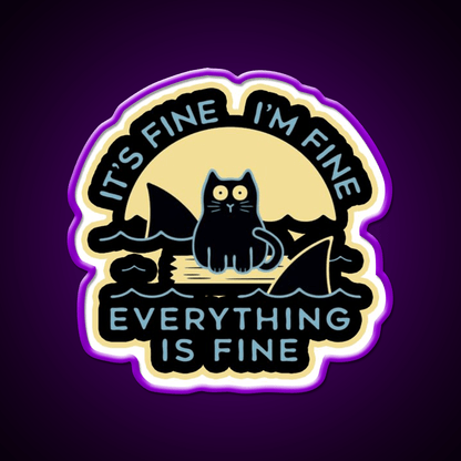Everything Is Fine Welcome Led Neon Sign Open Sign Rgb Color - Shineneon