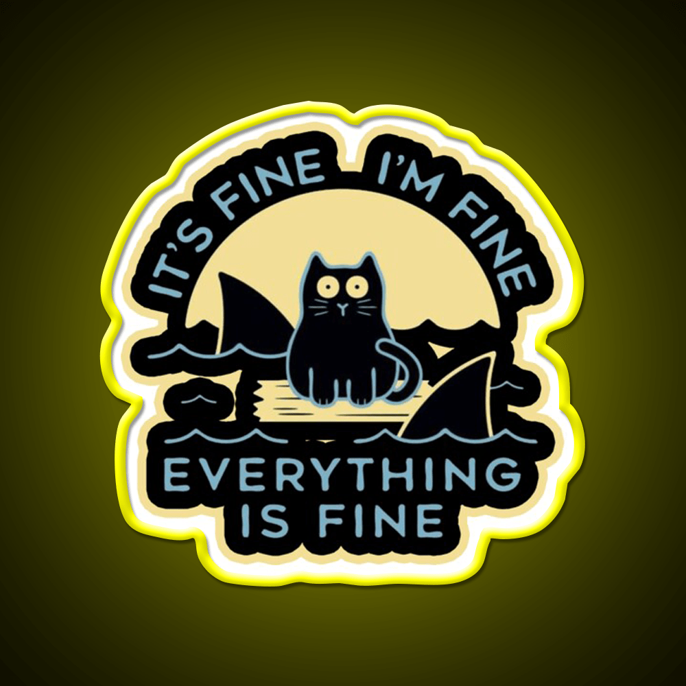 Everything Is Fine Welcome Led Neon Sign Open Sign Rgb Color - Shineneon