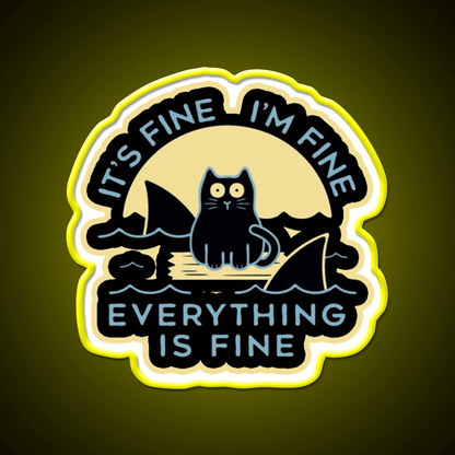 Everything Is Fine Welcome Led Neon Sign Open Sign Rgb Color - Shineneon