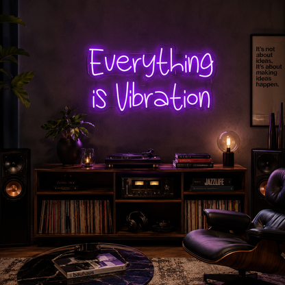 Everything Is Vibration Wall Decor LED Neon Sign - 03 Real Lifestyle Scene