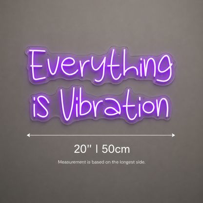 Everything Is Vibration Wall Decor LED Neon Sign - 04 Size Image