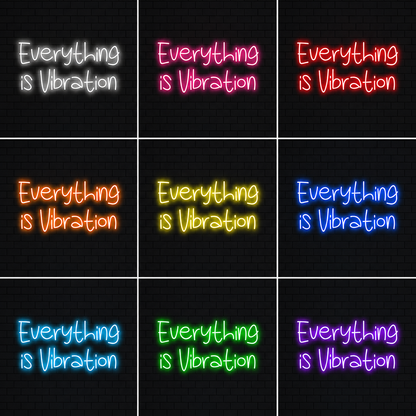 Everything Is Vibration Wall Decor LED Neon Sign - 05 Color Grid