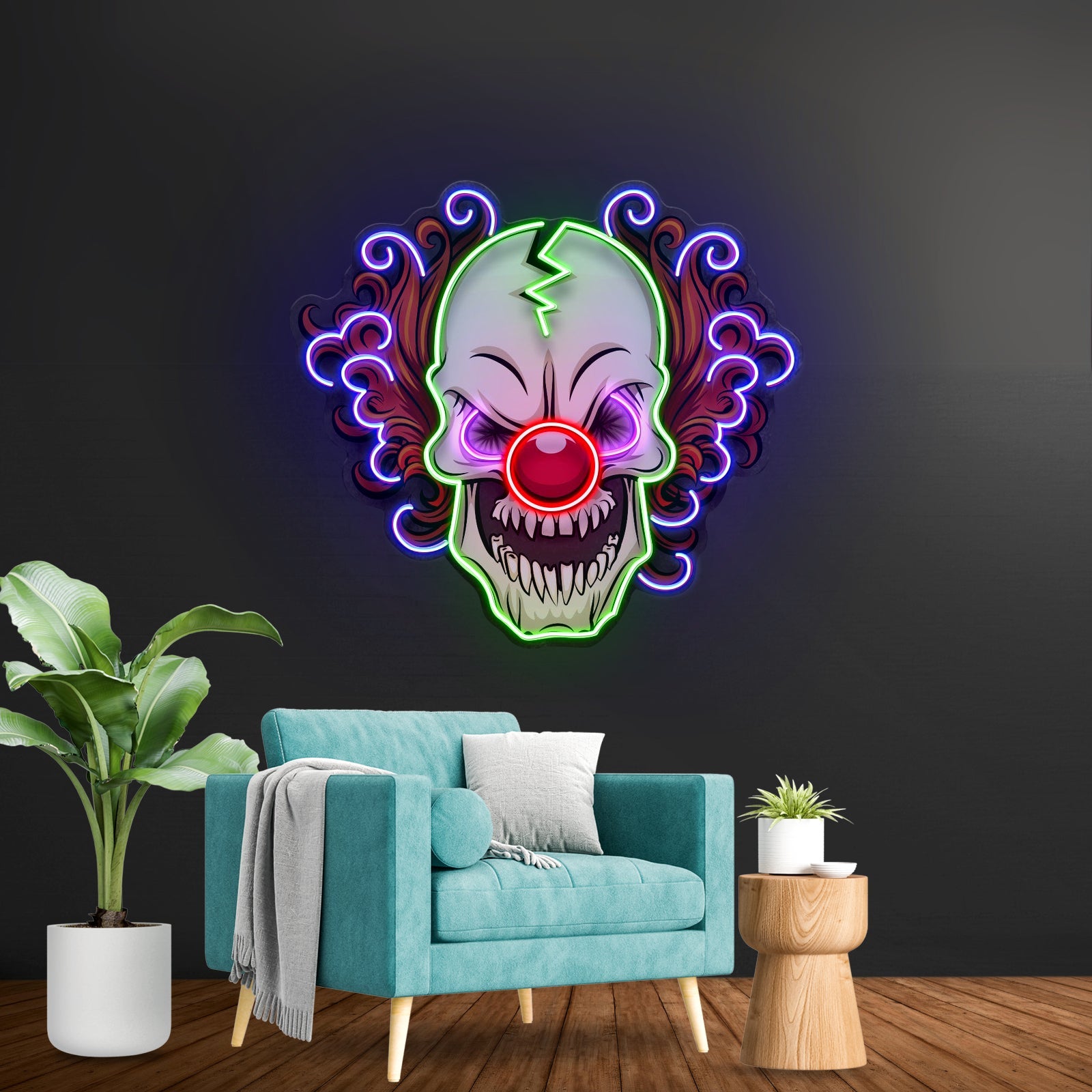 Evil Clown Skull Led Neon Sign Light Custom Led Signs - Shineneon