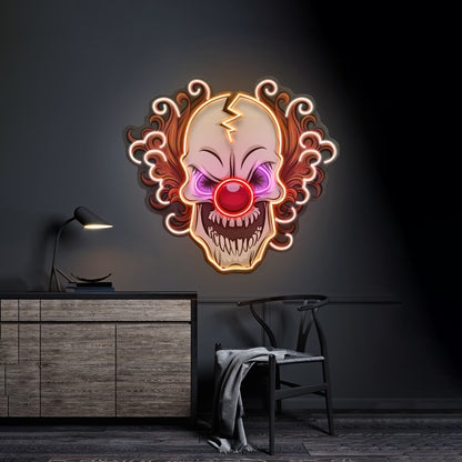 Evil Clown Skull Led Neon Sign Light Custom Led Signs